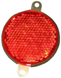 Рефлектор - отражатель круглый 75 с лентой самоклеющейся красный #1